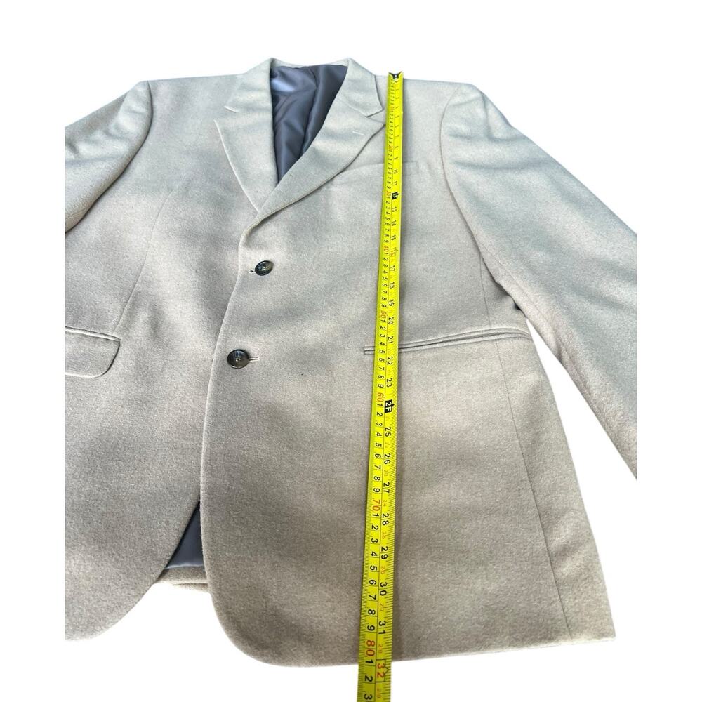 Botany 500 Mens Tan Beige 100% Fine Camel Hair Suit Blazer Jacket Sport Coat 44R - Picture 8 of 12